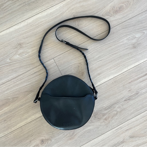 RACHEL Rachel Roy Handbags - Rachel Roy Black Round Leather Crossbody Bag